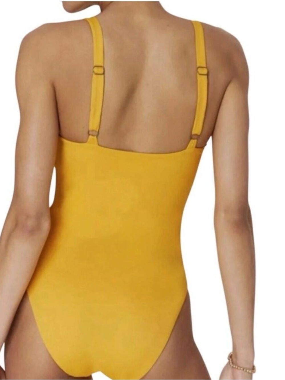 Andie x Mindy The Marco One Piece Swimsuit Size Medium Daffodil Yellow - Picture 2 of 3